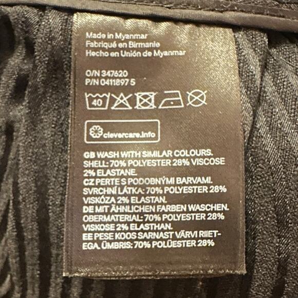 H&M Women's Size 4 Black Brocade Midi Skirt Textured Wrap Trendy Boho Chic Midi - Picture 6 of 7